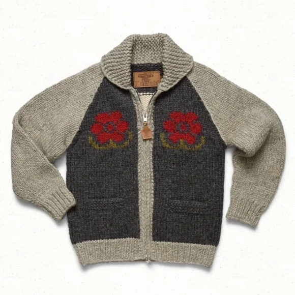 Howler Brothers - Skull + Begonias, Grateful Dead inspired Cardigan - Large/XL - Picture 2 of 14